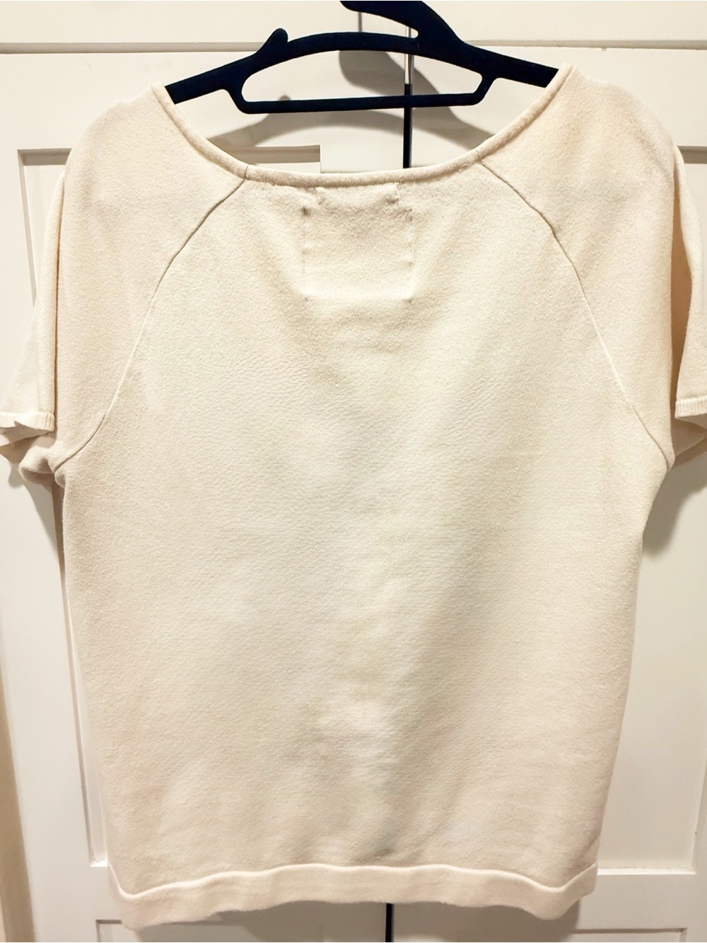 Anthropologie Cream Floral Short Sleeve Blouse - Picture 3 of 8